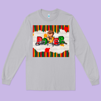 Juneteenth Black Power Long Sleeve Tee Designed By Tumblerdesignbyshophia