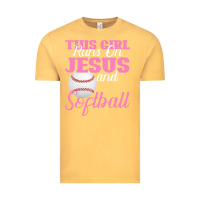 Vintage Mustard This Girl Jesus And Softball Vintage Tee - Bettercallsaul