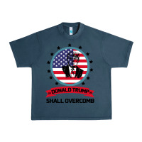 Midnight Navy DONALD TRUMP 2016 WE SHALL OVERCOMB Urban Heavy Tee - Bettercallsaul
