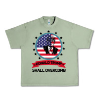 Oil Green DONALD TRUMP 2016 WE SHALL OVERCOMB Urban Heavy Tee - Bettercallsaul