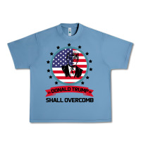 Pebble Blue DONALD TRUMP 2016 WE SHALL OVERCOMB Urban Heavy Tee - Bettercallsaul