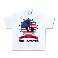 White DONALD TRUMP 2016 WE SHALL OVERCOMB Urban Heavy Tee - Bettercallsaul