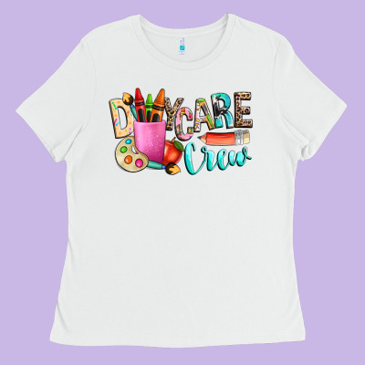 Daycare Crew Ladies Tee Designed By Nancycooperartshop