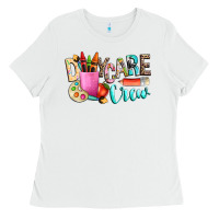 White daycare crew Ladies Tee - NancyCooperArtShop