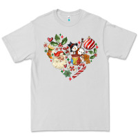 Dove Grey christmas heart Premium Tee - MaliasSmallBusiness