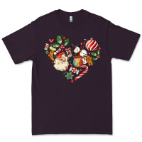 Plum christmas heart Premium Tee - MaliasSmallBusiness