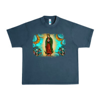 Midnight Navy gemstone our lady of guadalupe Urban Heavy Tee - JahusDesignShop