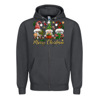 Smoke Merry Christmas Gnomes Zipper Hoodie - BundleAndBundleShop