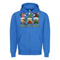 True Royal Merry Christmas Gnomes Zipper Hoodie - BundleAndBundleShop