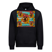 Black german shepherd with sunflowers Urban Hoodie - Artiststas