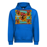 Cobalt german shepherd with sunflowers Urban Hoodie - Artiststas