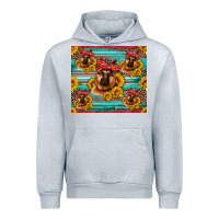 Heather Grey german shepherd with sunflowers Urban Hoodie - Artiststas