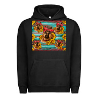 Pigment Black german shepherd with sunflowers Urban Hoodie - Artiststas