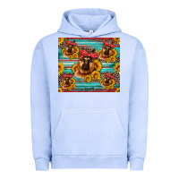Pigment Grape Ice german shepherd with sunflowers Urban Hoodie - Artiststas