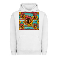 Pigment Lunar Rock german shepherd with sunflowers Urban Hoodie - Artiststas