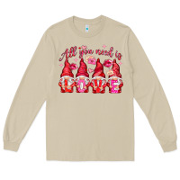 Mushroom All you need is love gnomies Valentine's Day Long Sleeve Tee - HowdyJamesFarm