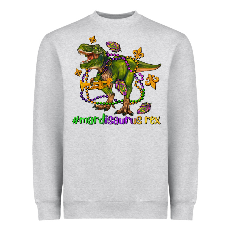 Mardi Saurus Rex Olivia Heavyweight Sweatshirt by OliviaCreatesArt | Teevron