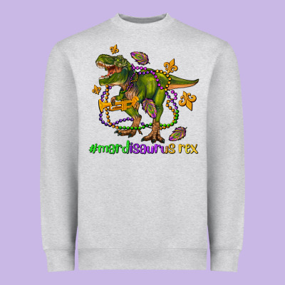 Mardi Saurus Rex Olivia Heavyweight Sweatshirt Designed By Oliviacreatesart