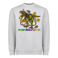 Heather Grey mardi saurus rex olivia Heavyweight Sweatshirt - OliviaCreatesArt