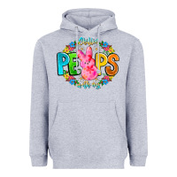 Heather Grey Chillin Peeps With My Heavyweight Hoodie - CowhideDigitalArt