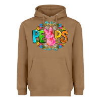Toasted Coconut Chillin Peeps With My Heavyweight Hoodie - CowhideDigitalArt