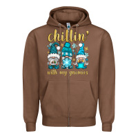 Chestnut chillin' with my gnomies Zipper Hoodie - BundleAndBundleShop