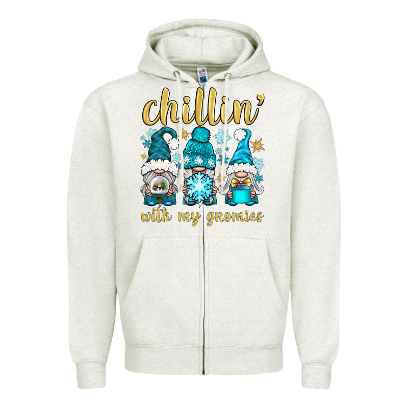 Chillin' With My Gnomies Zipper Hoodie by BundleAndBundleShop | Teevron