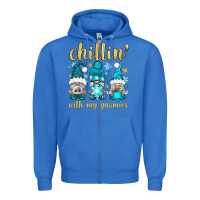 True Royal chillin' with my gnomies Zipper Hoodie - BundleAndBundleShop