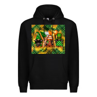 Black St. Patrick's Day gnome Premium Hoodie - FaDigitalArtStudio