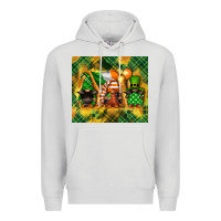 Dove Grey St. Patrick's Day gnome Premium Hoodie - FaDigitalArtStudio
