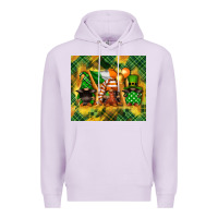 Lilac St. Patrick's Day gnome Premium Hoodie - FaDigitalArtStudio