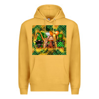 Mustard St. Patrick's Day gnome Premium Hoodie - FaDigitalArtStudio