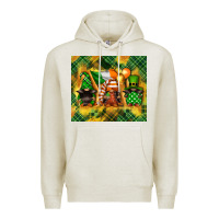 Oatmeal Heather St. Patrick's Day gnome Premium Hoodie - FaDigitalArtStudio