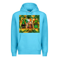 Ocean Blue St. Patrick's Day gnome Premium Hoodie - FaDigitalArtStudio