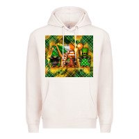 Pale Pink St. Patrick's Day gnome Premium Hoodie - FaDigitalArtStudio