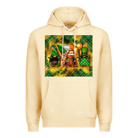 Pina Colada St. Patrick's Day gnome Premium Hoodie - FaDigitalArtStudio