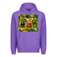 Purple St. Patrick's Day gnome Premium Hoodie - FaDigitalArtStudio