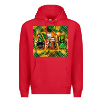 Red St. Patrick's Day gnome Premium Hoodie - FaDigitalArtStudio