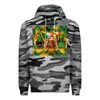 Slate Camo St. Patrick's Day gnome Premium Hoodie - FaDigitalArtStudio