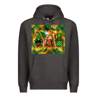 Smoke St. Patrick's Day gnome Premium Hoodie - FaDigitalArtStudio