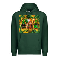 Sports Green St. Patrick's Day gnome Premium Hoodie - FaDigitalArtStudio