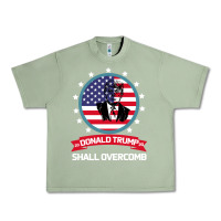 Oil Green DONALD TRUMP 2016 WE SHALL OVERCOMB Urban Heavy Tee - Bettercallsaul
