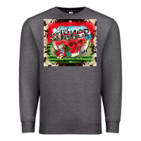 Charcoal Heather summer vibes Premium Sweatshirt - CowhideDigitalArt