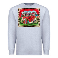 Heather Grey summer vibes Premium Sweatshirt - CowhideDigitalArt