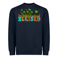 Navy blessed olivia Heavyweight Sweatshirt - OliviaCreatesArt