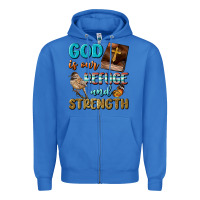 True Royal God Is Our Refuge And Strength Zipper Hoodie - BundleAndBundleShop