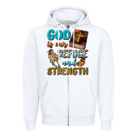 White God Is Our Refuge And Strength Zipper Hoodie - BundleAndBundleShop