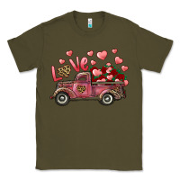 Army Green love truck with roses and leopard Classic Tee - RanaPortraitStore