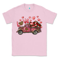 Bubblegum Pink love truck with roses and leopard Classic Tee - RanaPortraitStore