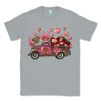 Heather Grey love truck with roses and leopard Classic Tee - RanaPortraitStore
